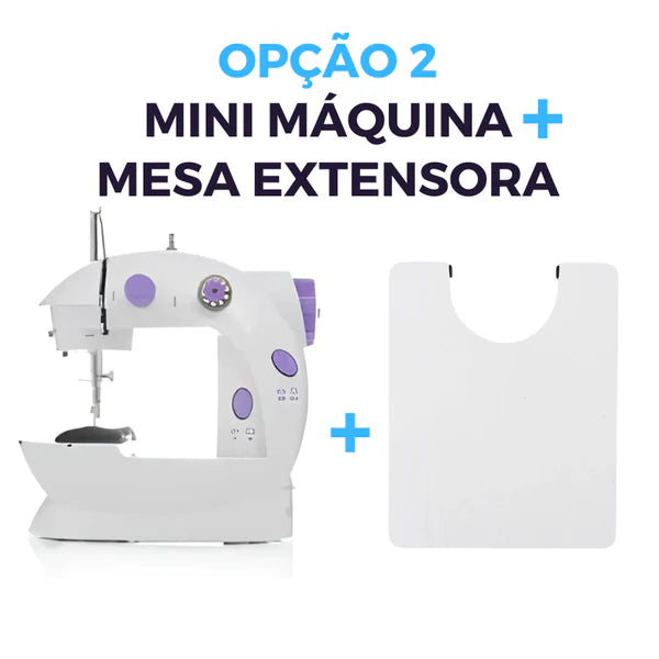 Mini Maquina Costura Portátil Elétrica + Pedal Bivolt 110v/220v